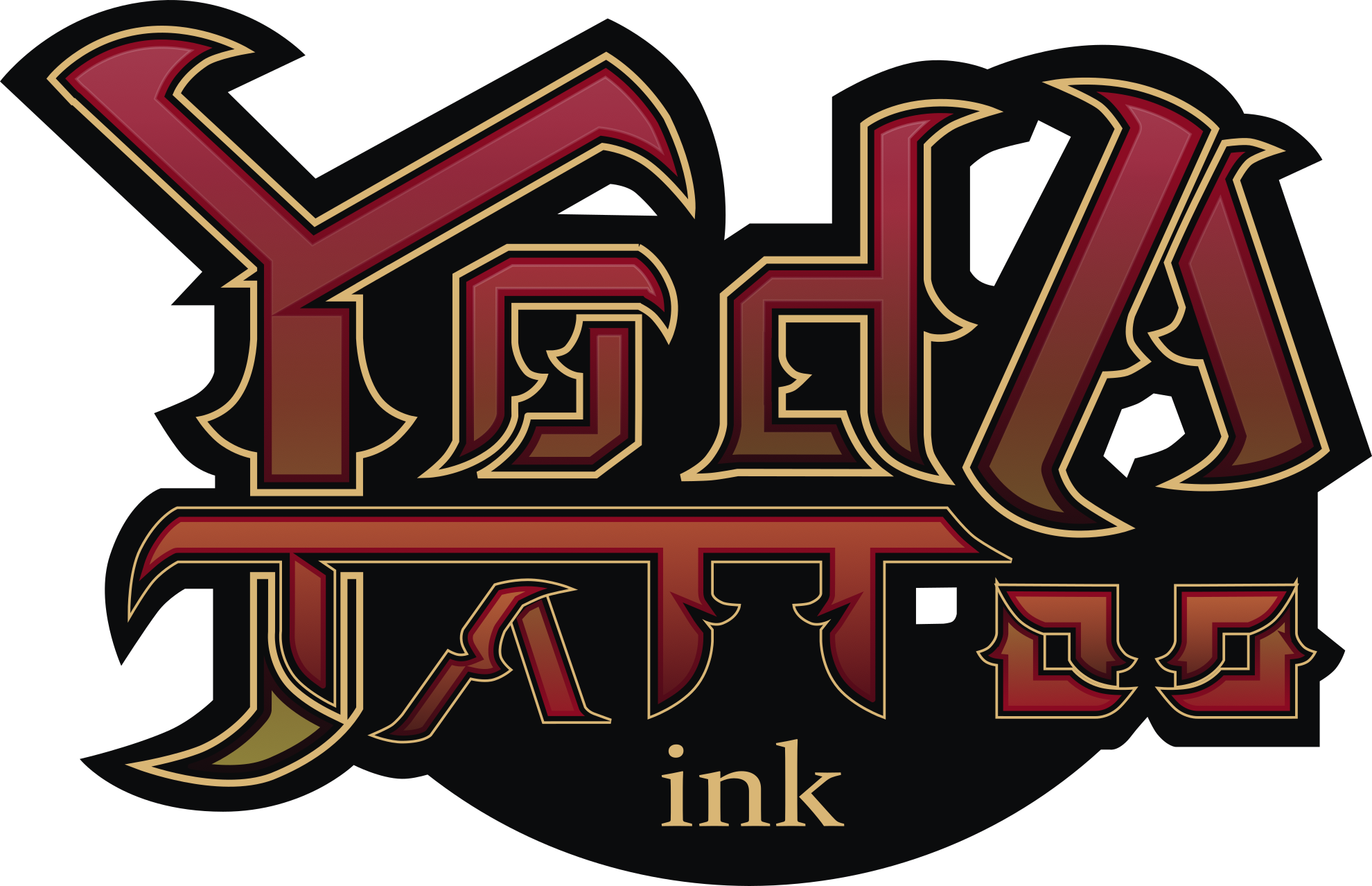 logo do site com palavras yoda tattoo estudio